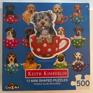 Sealed New Keith Kimberlain 13 mini shaped puzzles 500 pieces